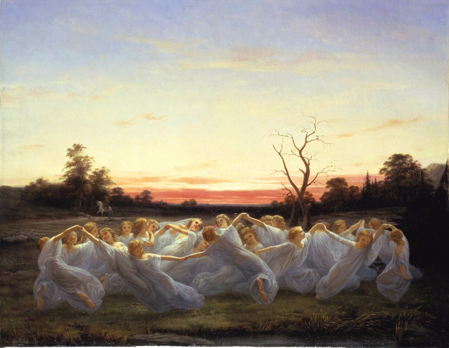 Nils Blommér's painting "Meadow Elves"