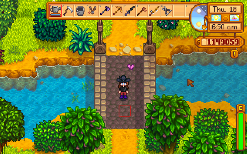 A screenshot from Stardew Valley.