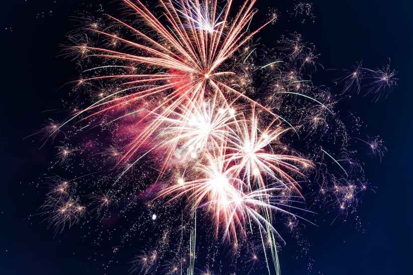 Fireworks exploding
