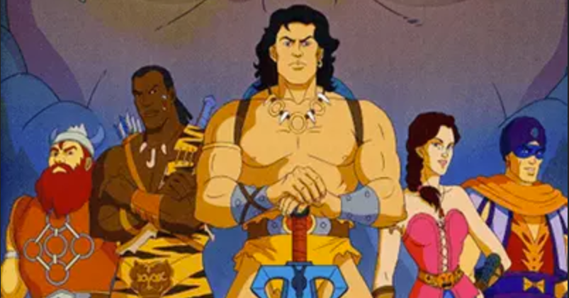 A poster for "Conan the Adventurer."