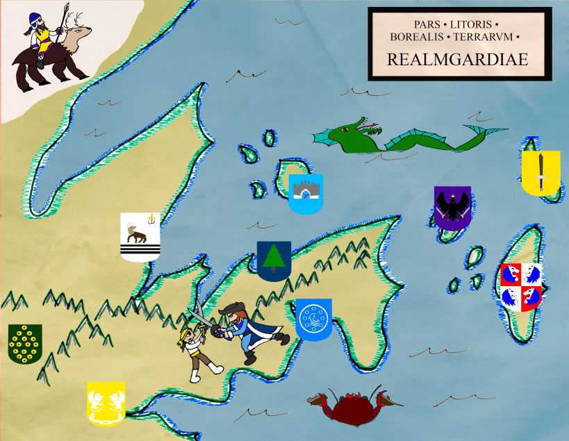 A map of the northeast of Realmgard.