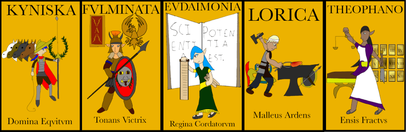 The second five of the Ten Most Worthy Women, famous Amazon Elves.