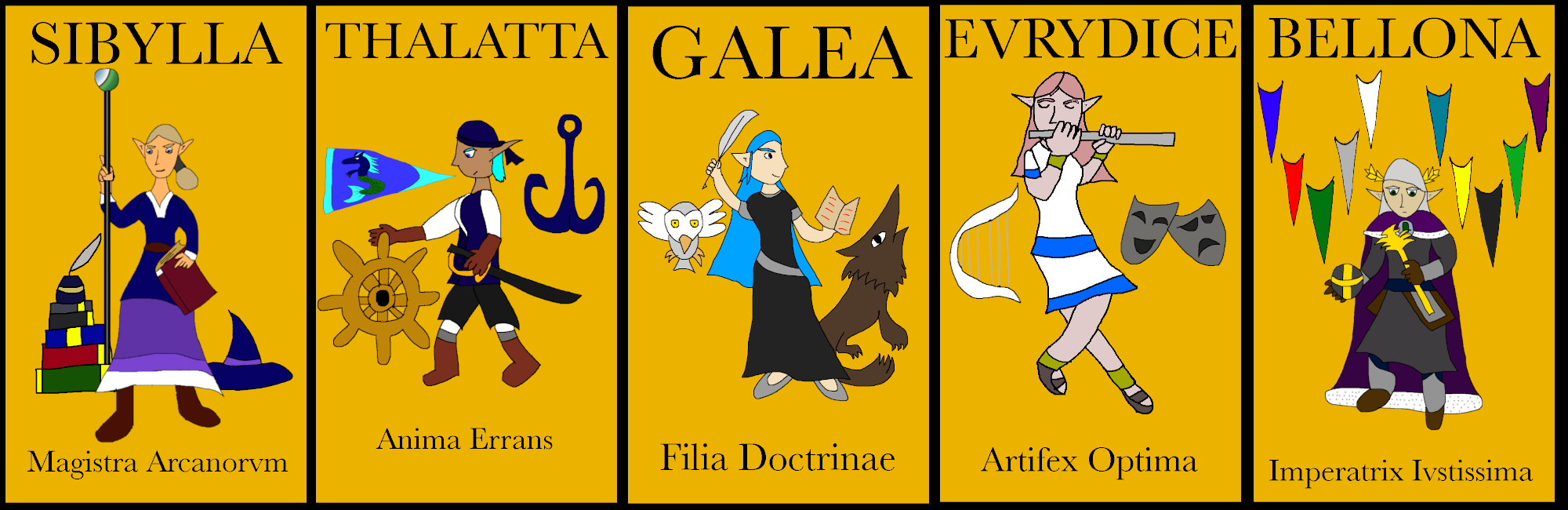 The second five images of the Ten Most Worthy Women.