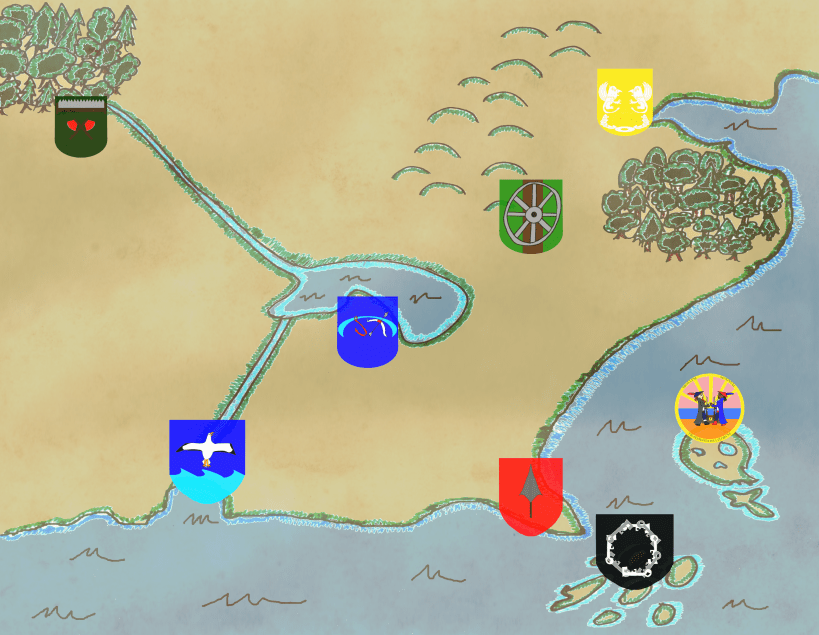 A map of southeast Realmgard.