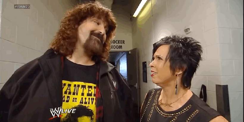 Mick Foley giving a thumbs-up.