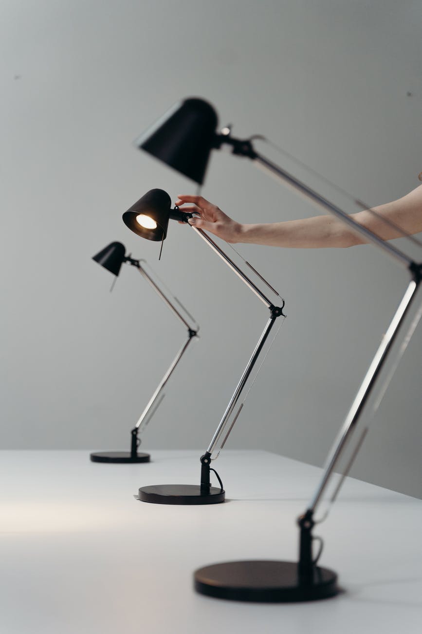 Several desk lamps.