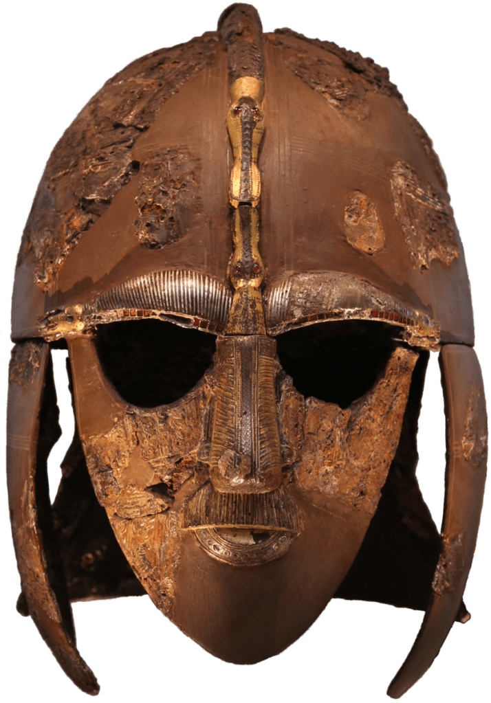 The Suttoon Hoo Helmet, currently housed at the British Museum.