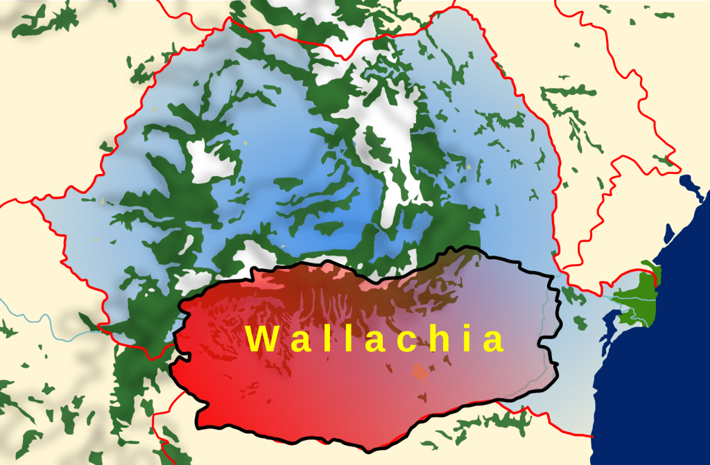 A map of Wallachia.
