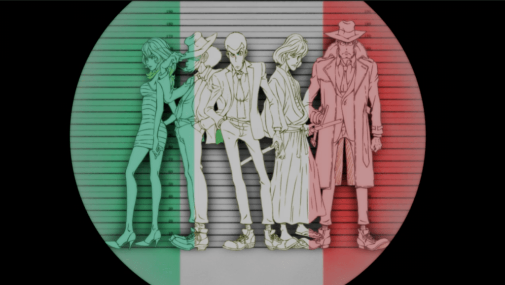 The five main characters of "Lupin the 3rd Part IV".