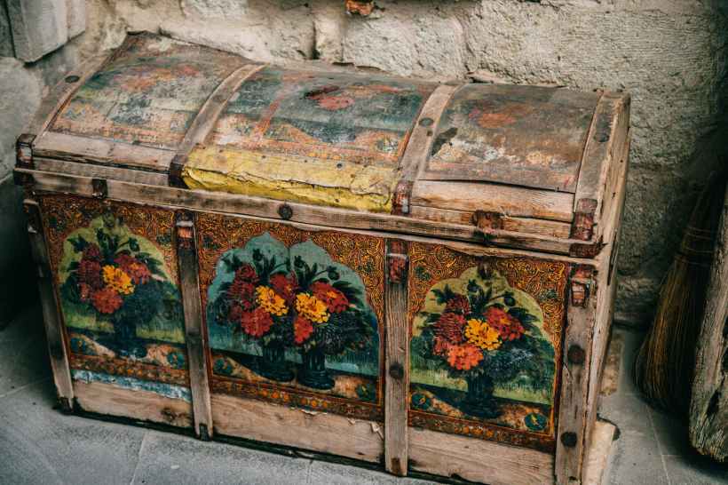 A ornate chest.