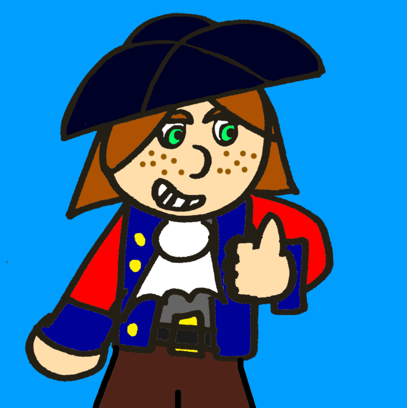 Dunstana Darkstone grinning and giving a thumbs-up.