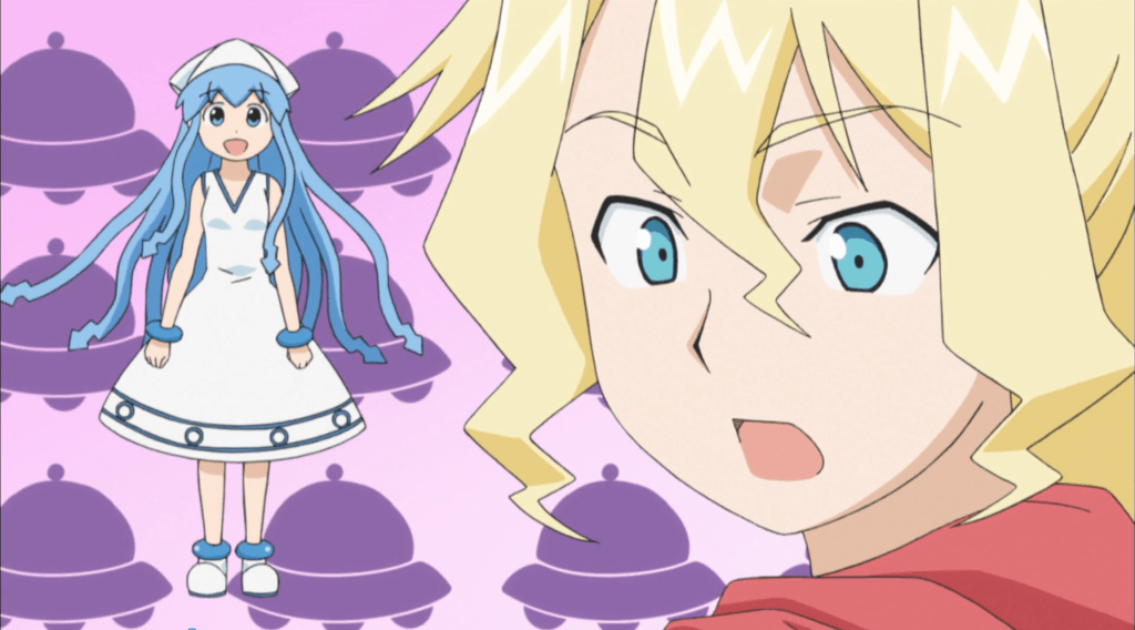"Squid Girl" character Cindy Campbell incorrectly identifying Squid Girl as an alien.