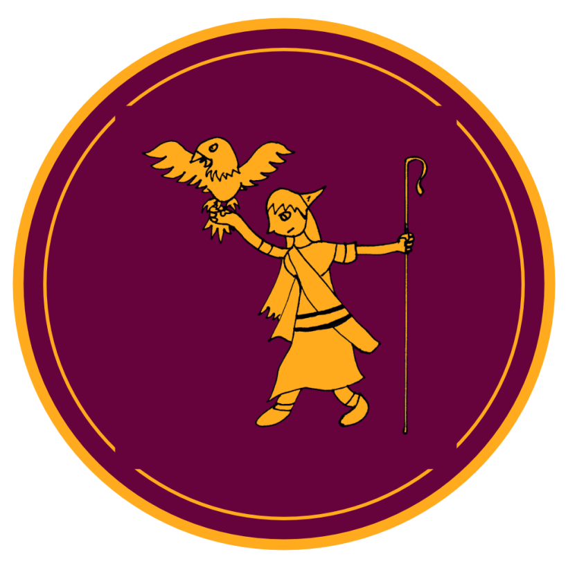The emblem of Imperialis: the goddess Capitolina on a Tyrian Purple background.