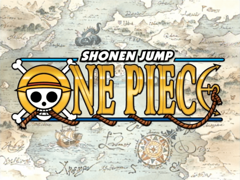 The title card of the 'One Piece' anime.