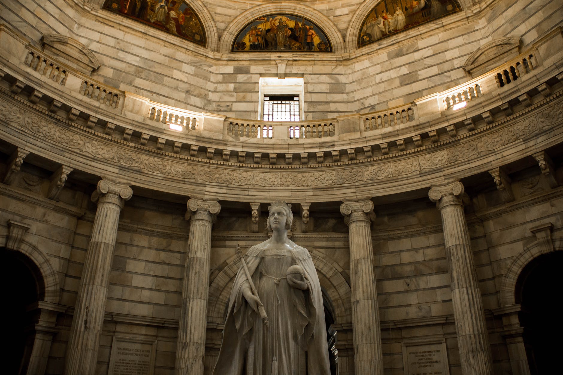 The interior of the Victoria Memorial in Kolkata, India.