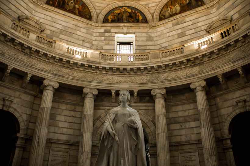 The interior of the Victoria Memorial in Kolkata, India.
