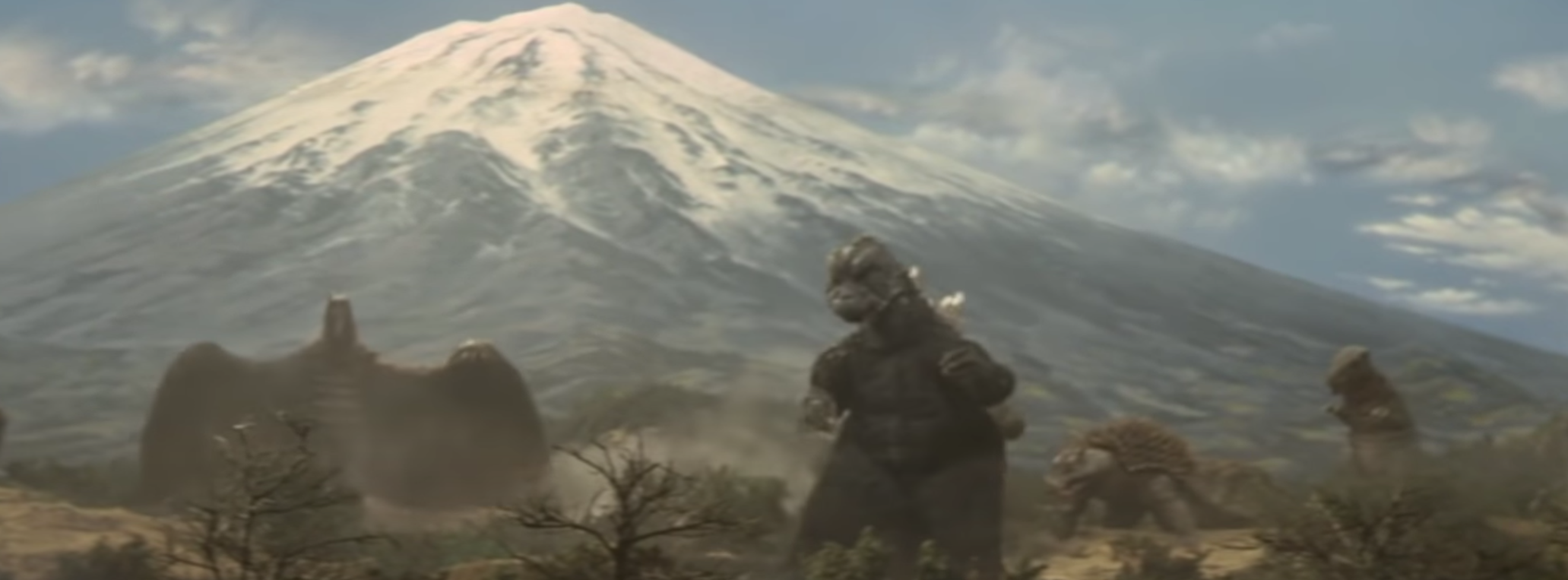 Godzilla with several of the monsters from "Destory All Monsters!"