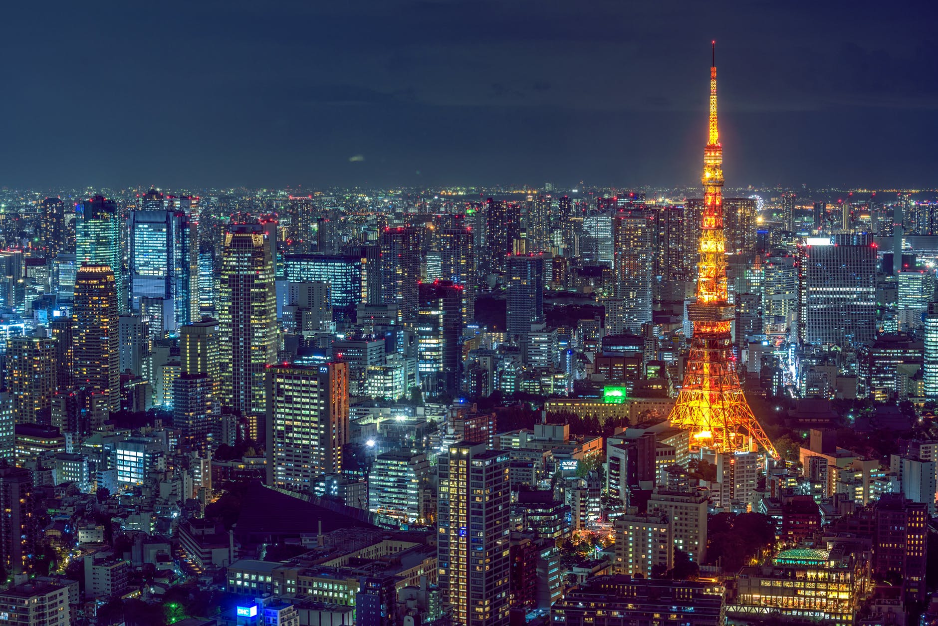 The Tokyo skyline.