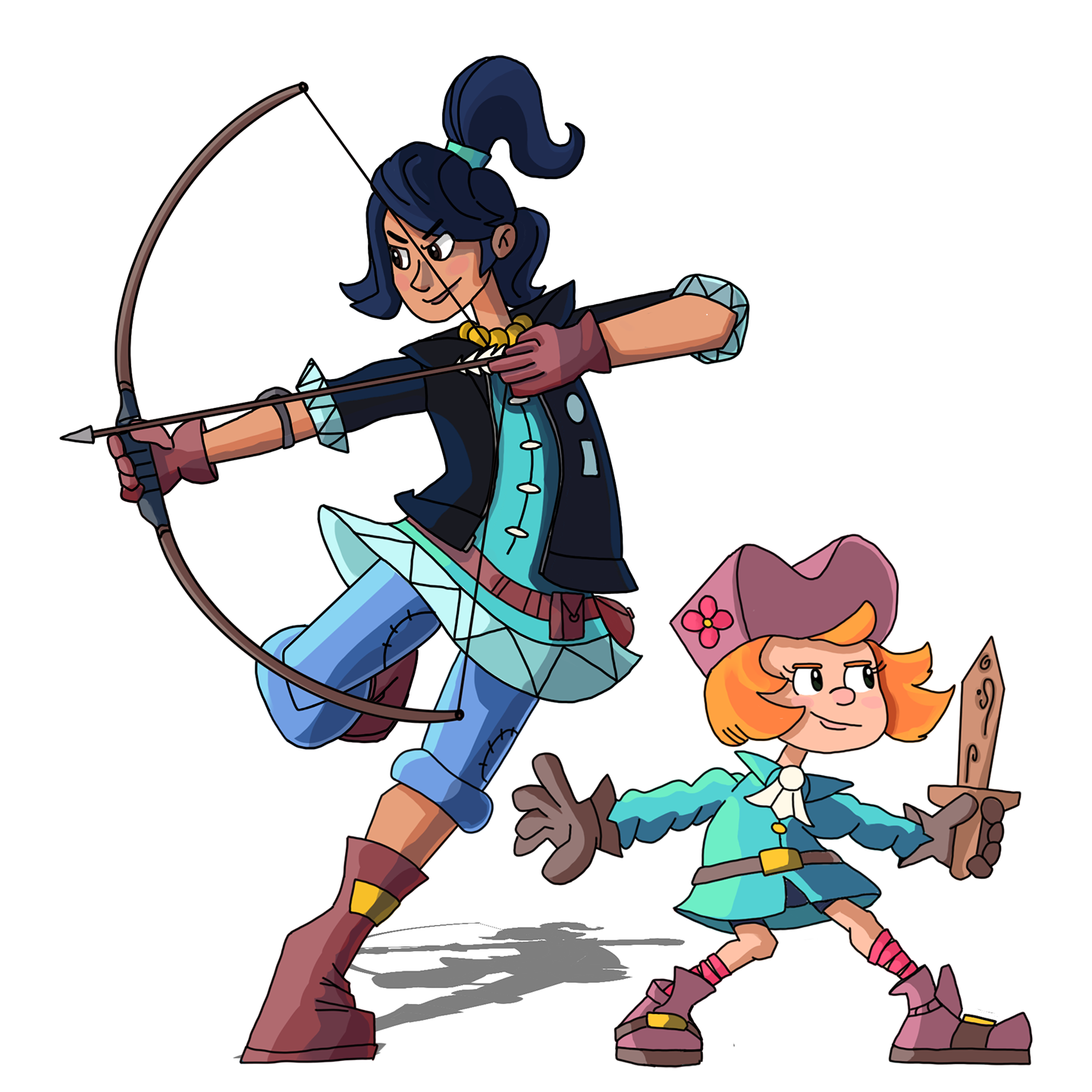 Art of Kat and Dunstana Darkstone by Cole McMullin.