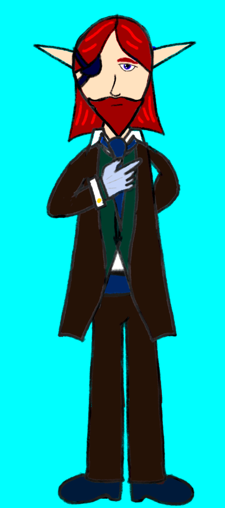 A picture of Agricola, standing respectfully.