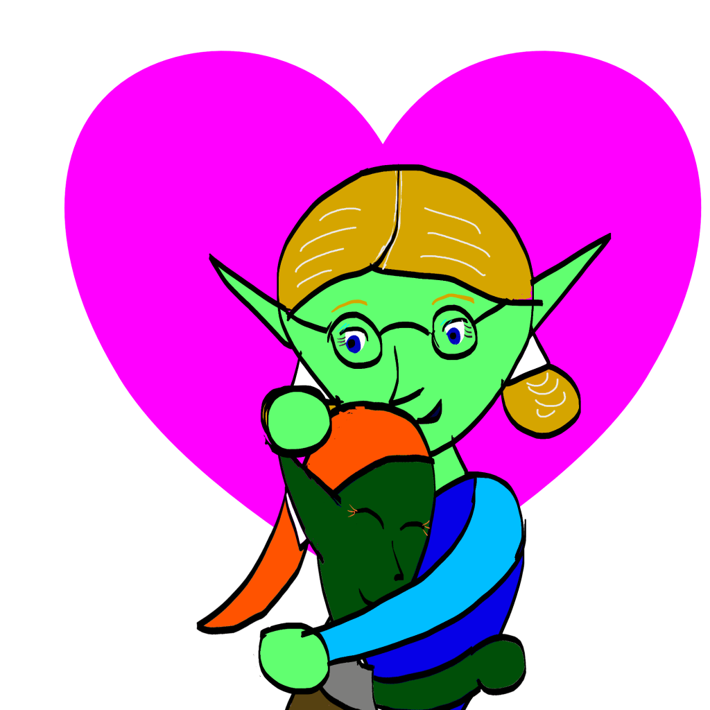 Pela Strahlend hugging her mom.