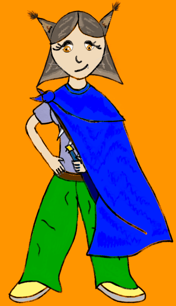 Lucia Tormalina with her hand on her hip.