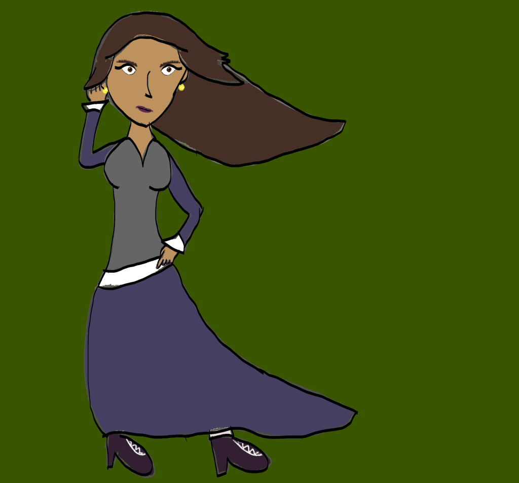 Matilda Lyte, posing and looking kinda grumpy.