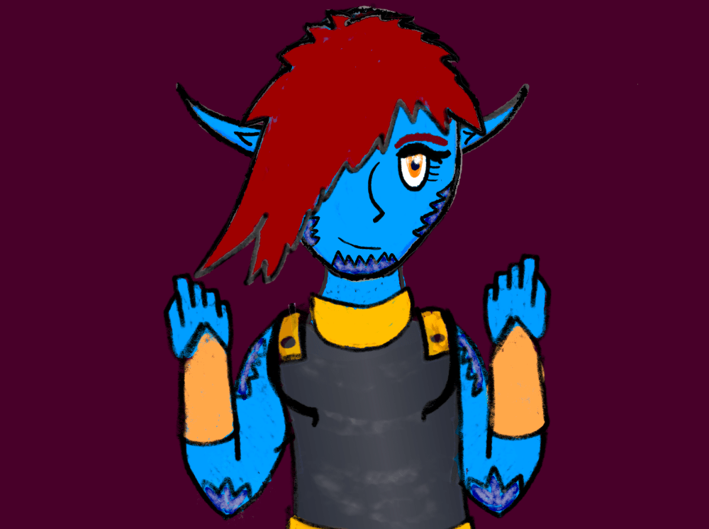 Petra, with short hair.