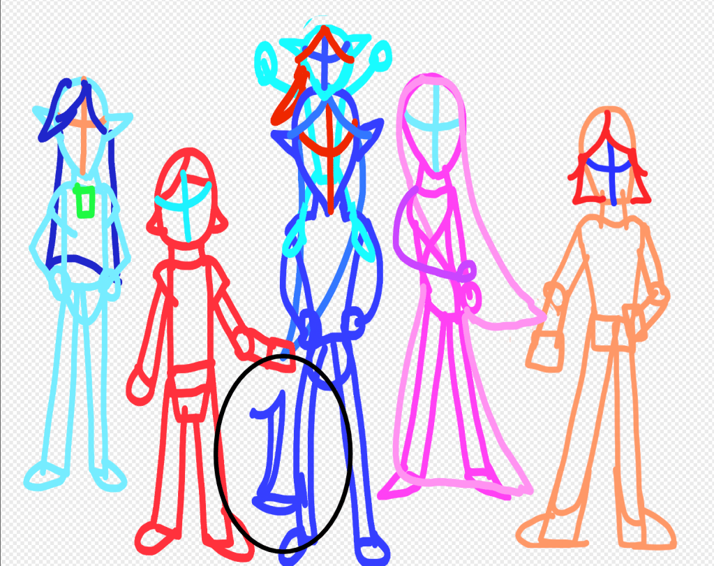 A work in progress picture of the six members of the Lyte Brigade.