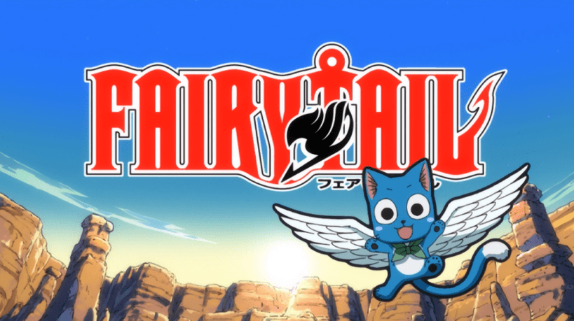 A title card from "Fairy Tail." Fairy Tail: Kondansha, Tokyo TV, and Crunchyroll.