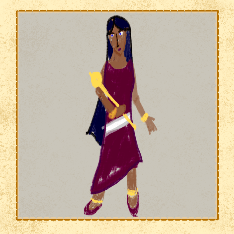 A fresco of Empress Anath.