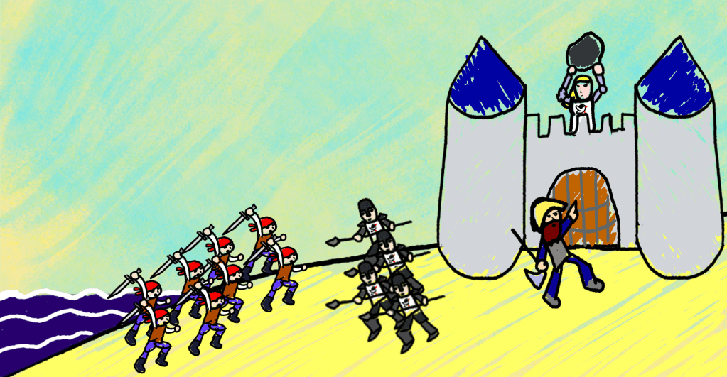 A depiction of the Great Siege of Northgate.
