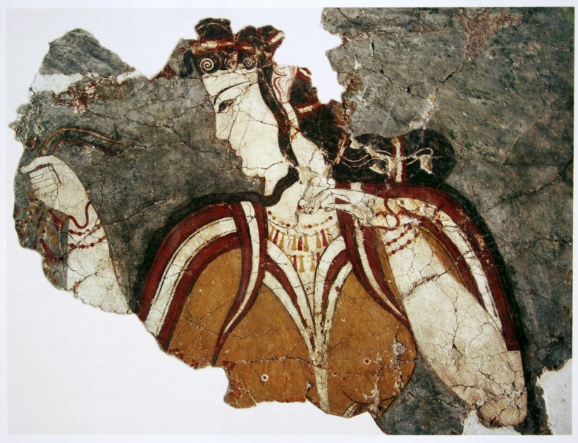 A woman in a Mycenaean fresco.