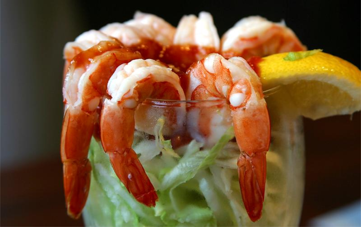 A shrimp cocktail.