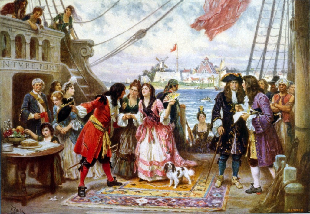 The painting "Captain Kidd New York Harbor."