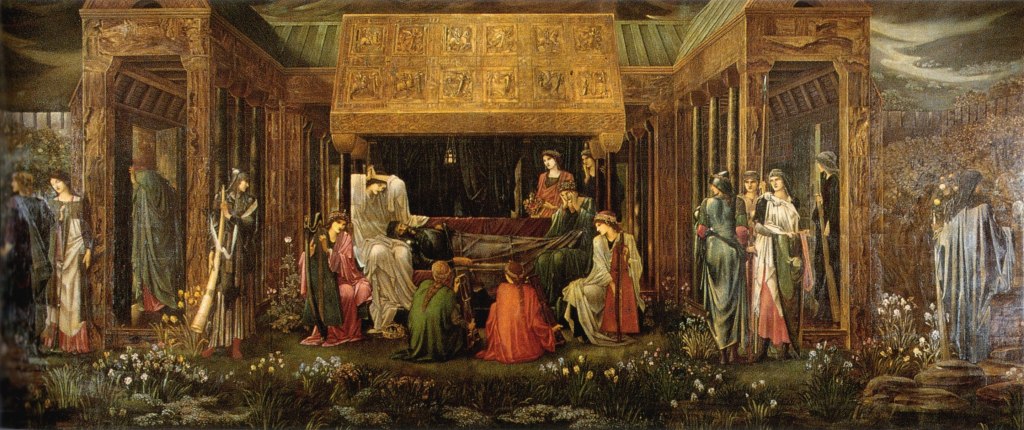 Edward Burne-Jones' painting "The Last Sleep of Arthur in Avalon."