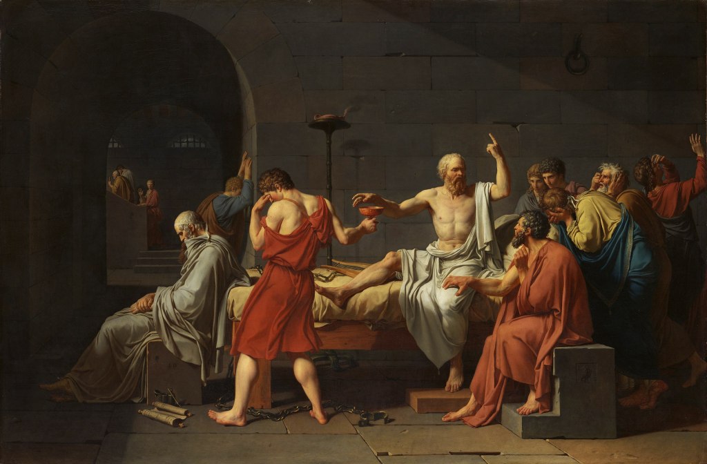 Jacques-Louis David's "The Death of Socrates".