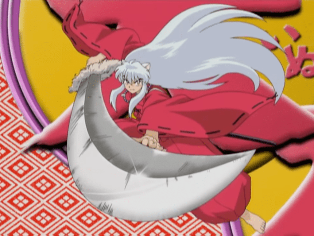 Inuyasha from the third opening sequence of the "Inuyasha" anime.