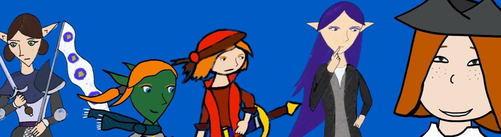 Art of several female Realmgard characters for International Women's Day 2023.