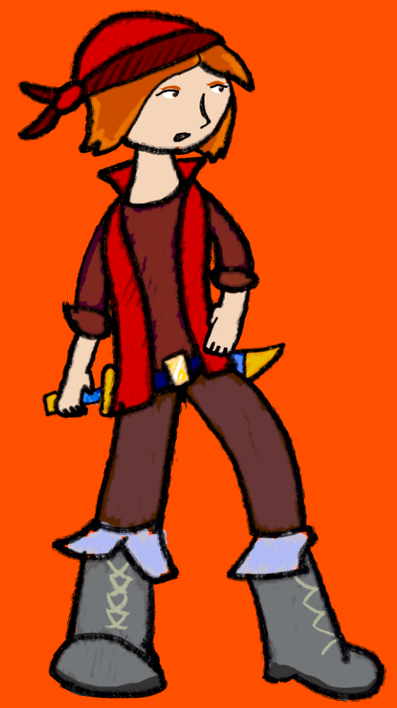 A drawing of Myra Morningstar.