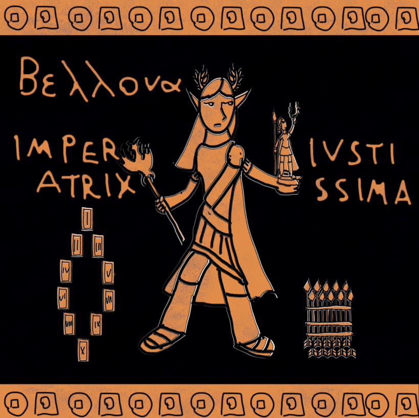 Red-figure art of the Amazon Bellona.