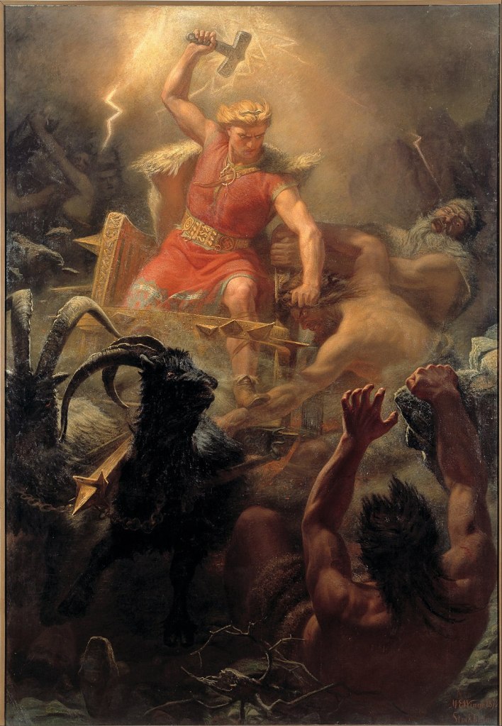 "Thor's Fight with the Giants" by Mårten Eskil Winge.