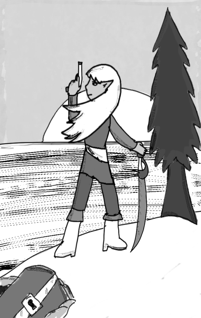 Art of the Elf pirate Timaea.