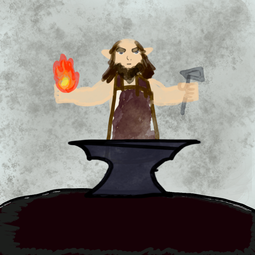 Art of the god Akmon.