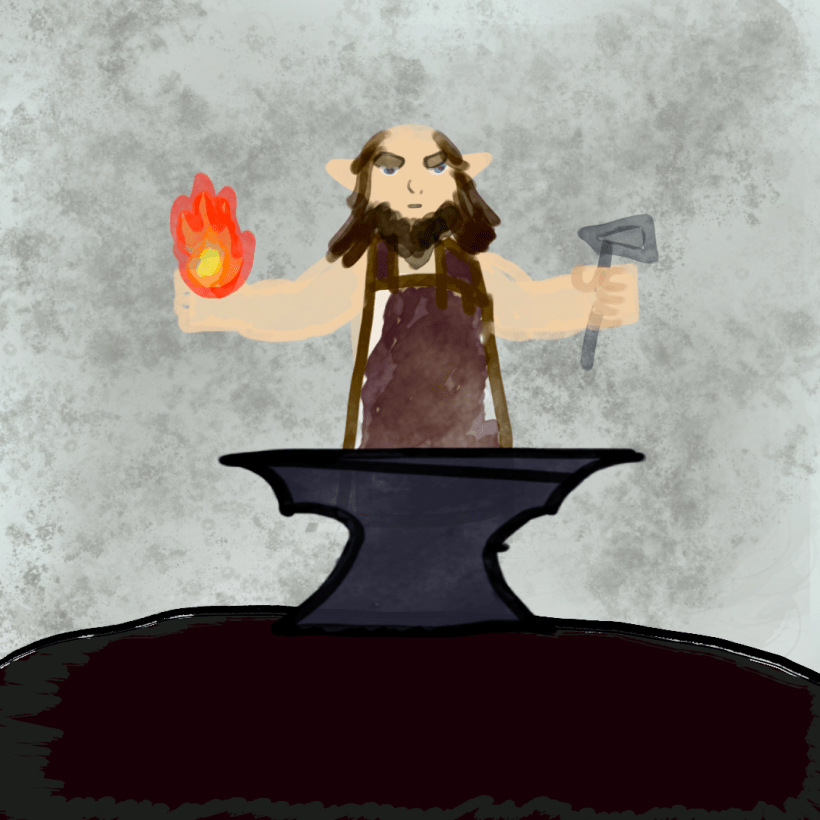 Art of the god Akmon.