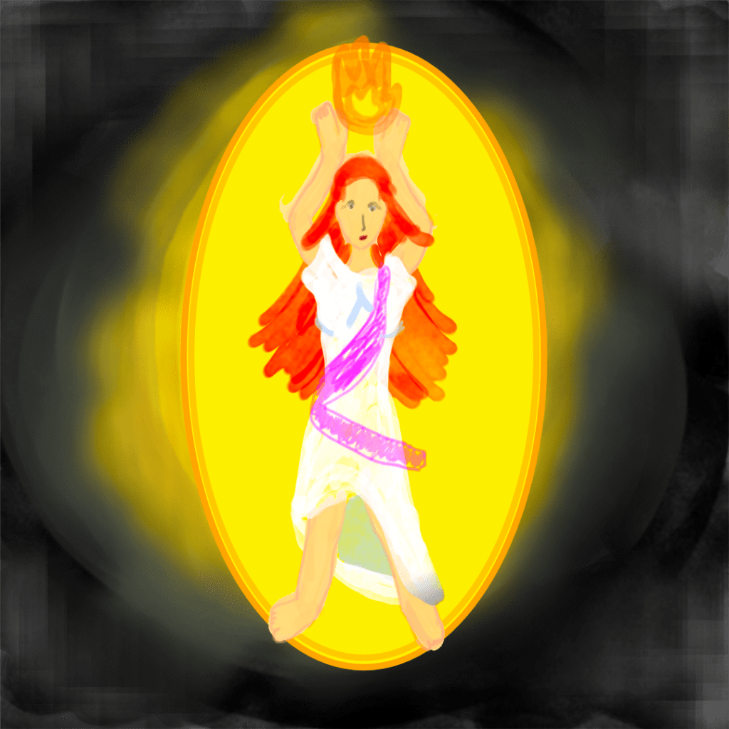 Art of the goddess Cora.