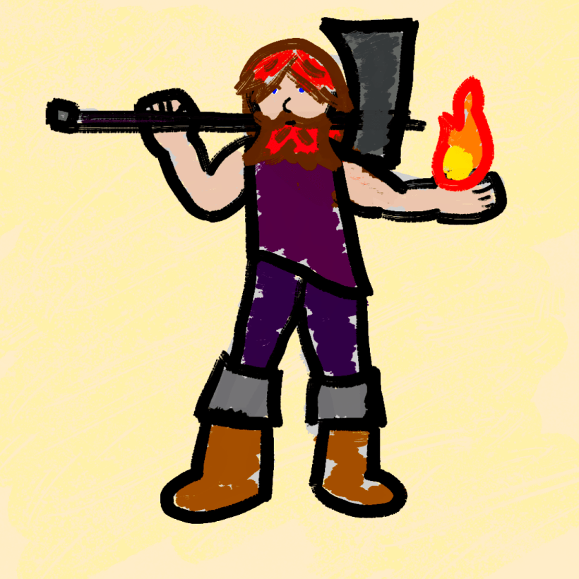 Art of the god Raudfjall.