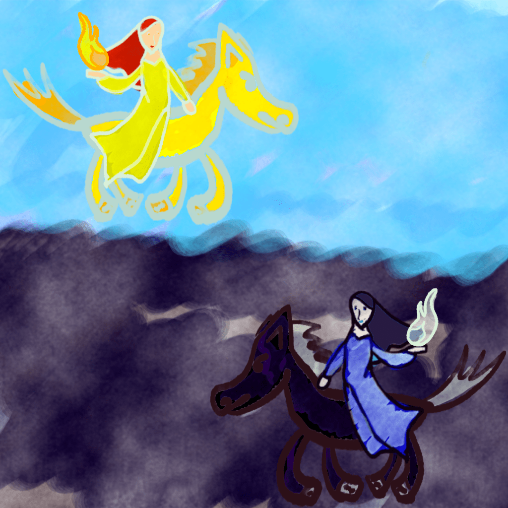 Art of the goddesses Skana and Skata.