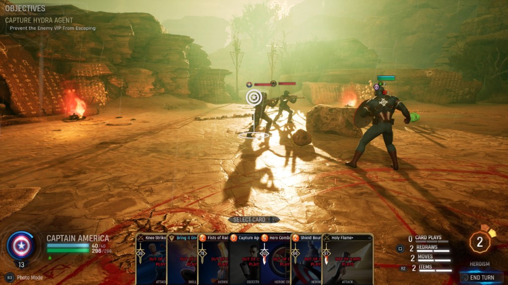 A screenshot of the gameplay in "Midnight Suns."