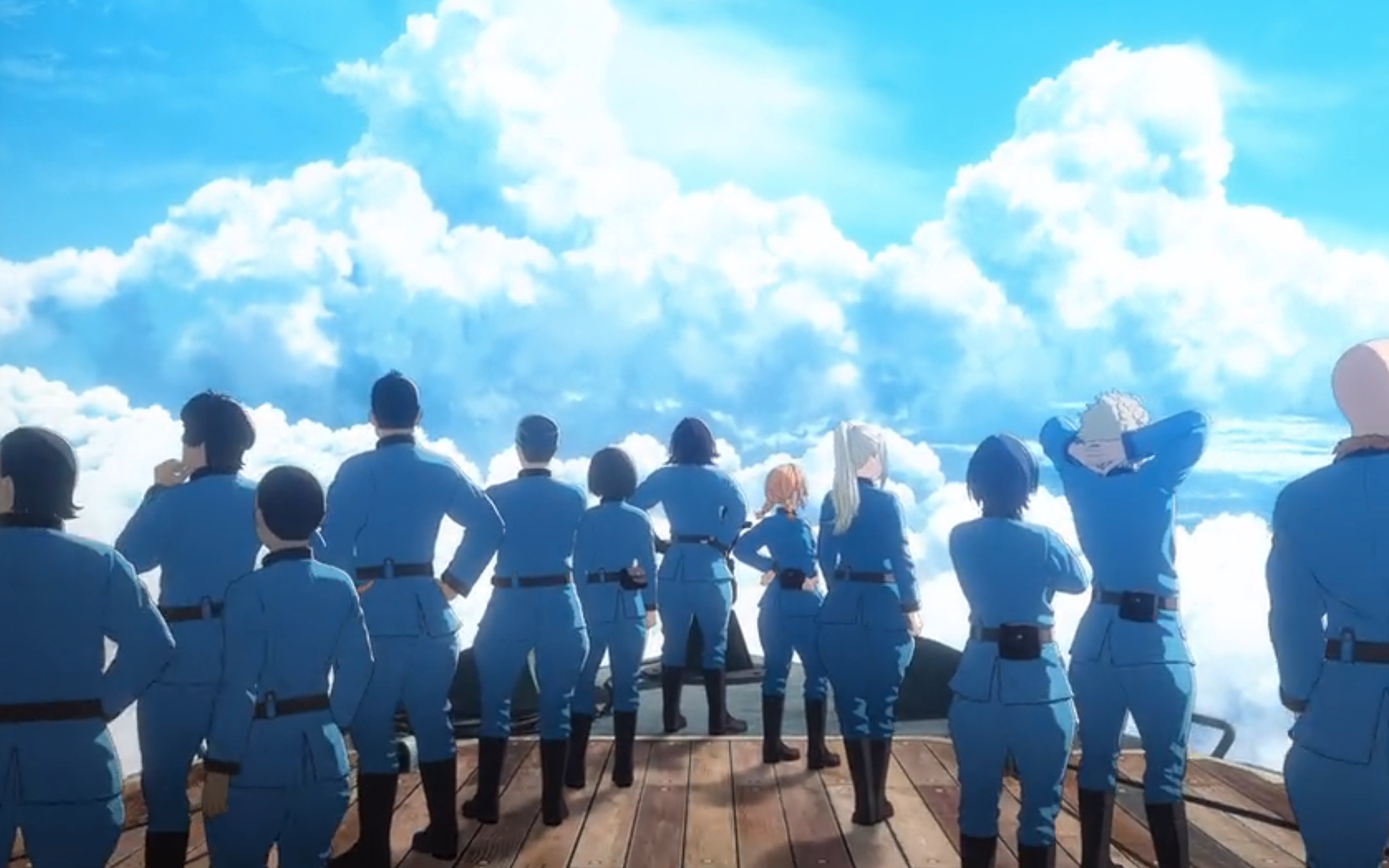 The main cast from Drifting Dragons.